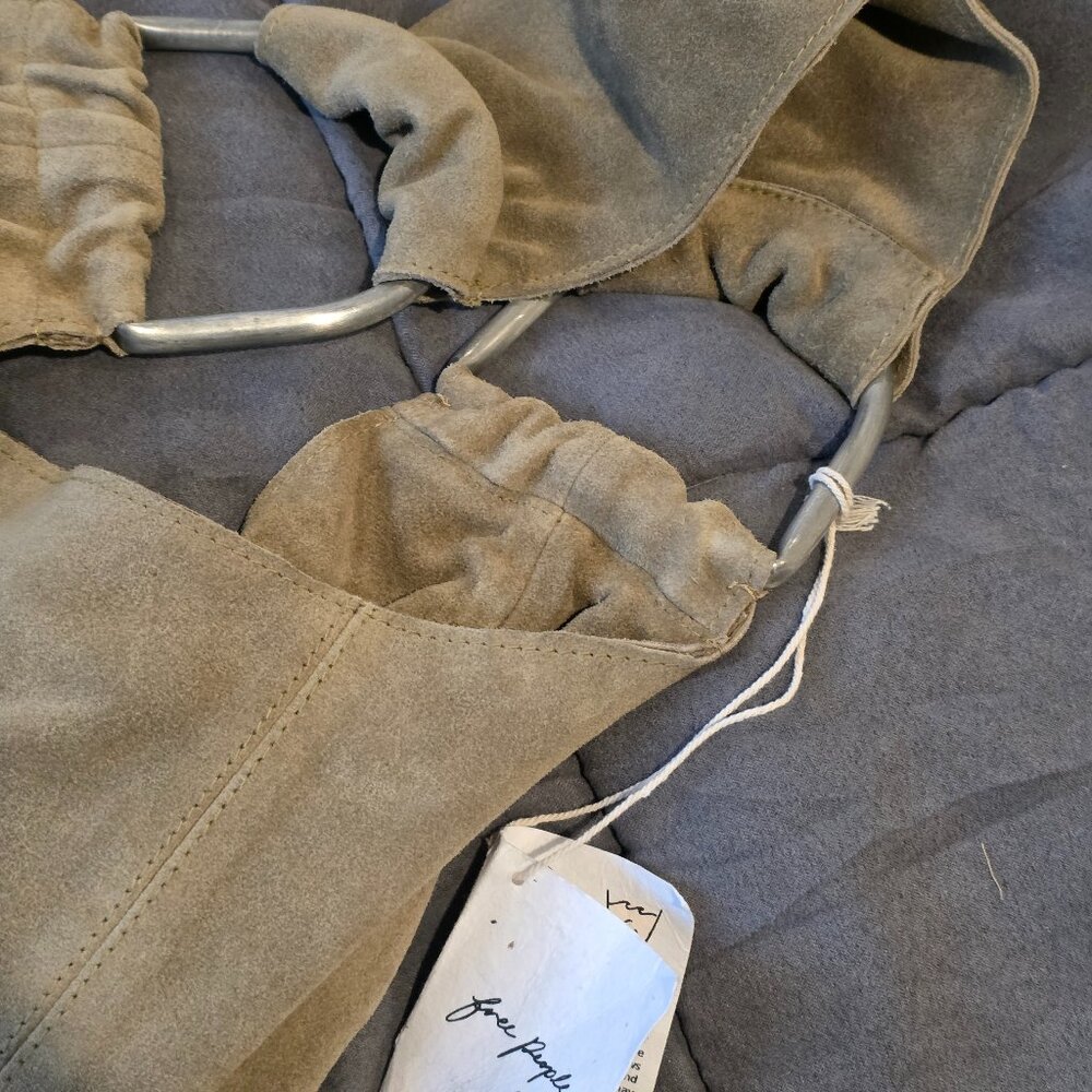 NWT: Free People Bobbi Slouch Suede Tote Bag - Picture 7 of 8